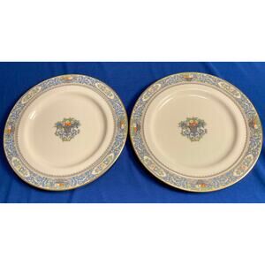 VTG Lenox Autumn Dinner Plates (2) Raised Etching - Possible Seconds 10.5"